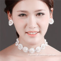 MYLOVE Simple pearl short necklace flower stud earring wholesale MLT016